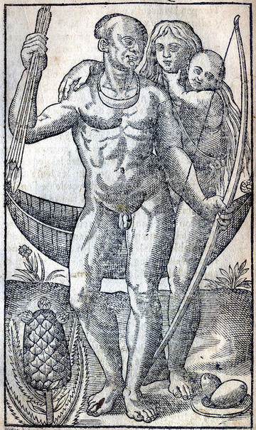 Illustration from Jean de Léry, Histoire d'un voyage fait en la terre de Brésil (1578). Wikimedia Commons.